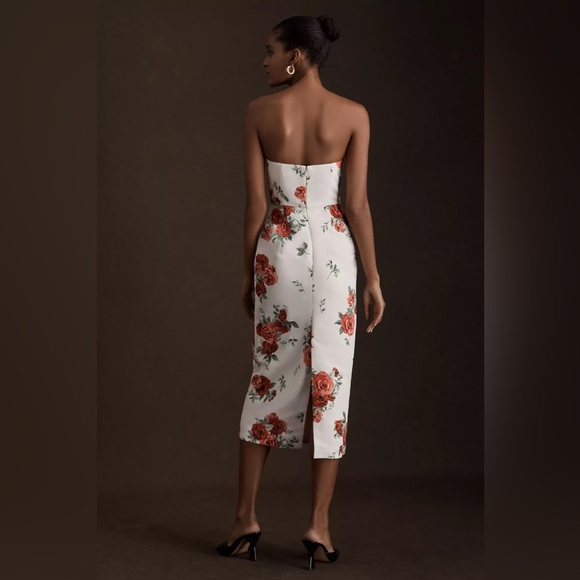 Anthropologie Sachin & Babi Nora Rose Strapless Notch-Neck Taffeta  Dress - Picture 2 of 14